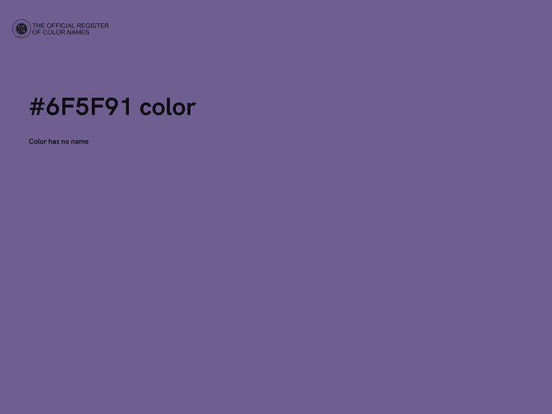#6F5F91 color image