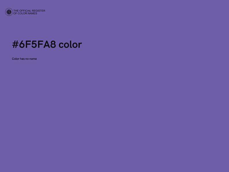 #6F5FA8 color image