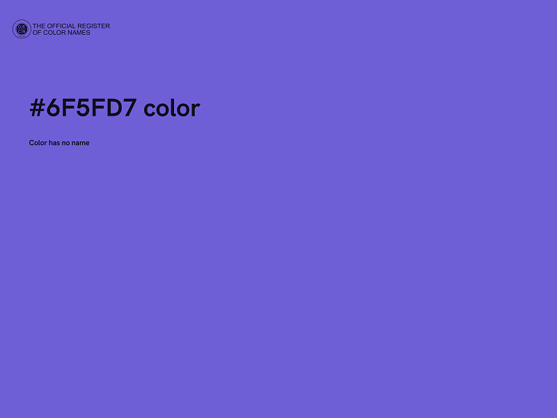 #6F5FD7 color image