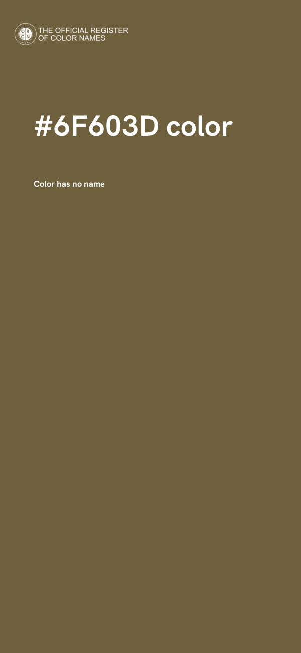 #6F603D color image