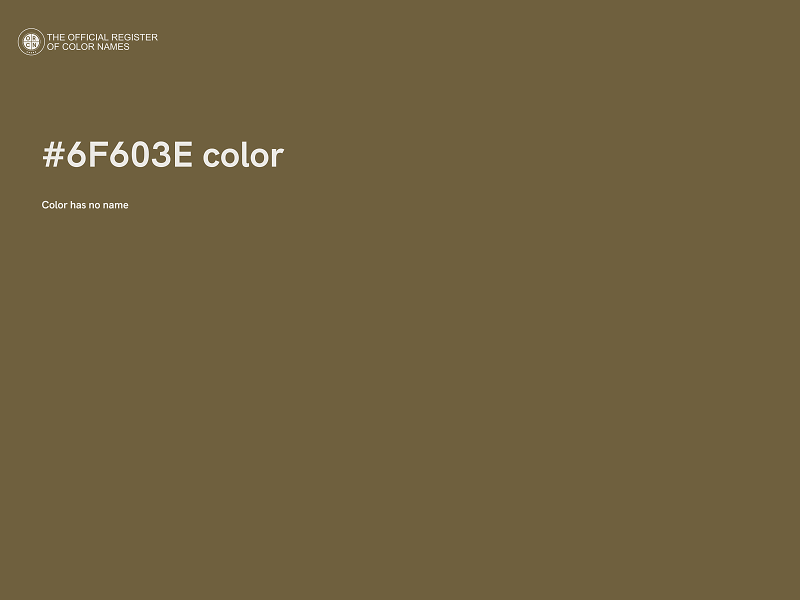 #6F603E color image