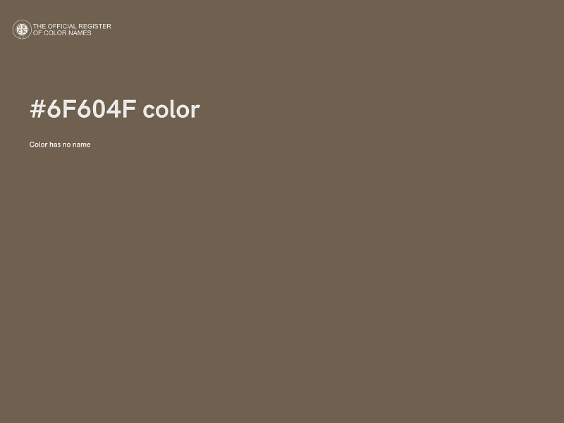 #6F604F color image
