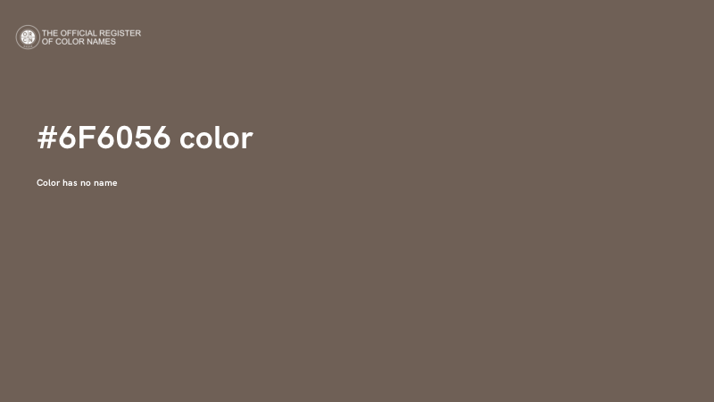 #6F6056 color image