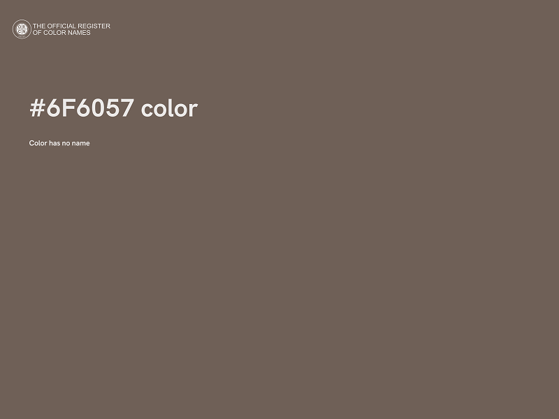 #6F6057 color image