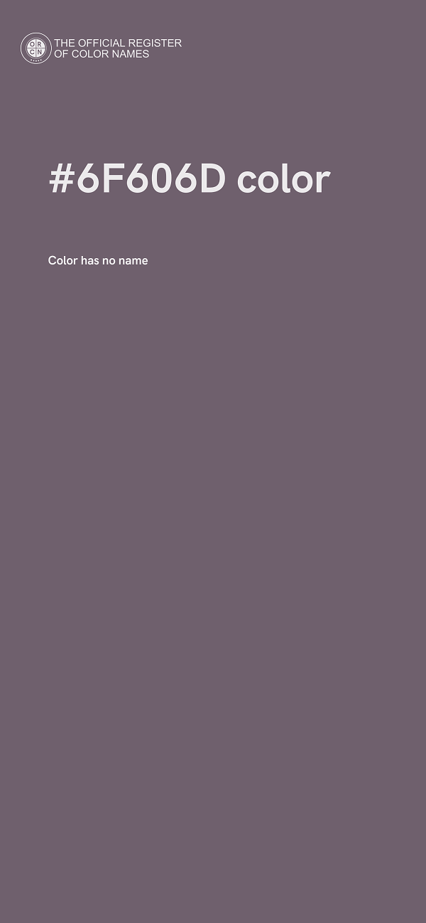 #6F606D color image