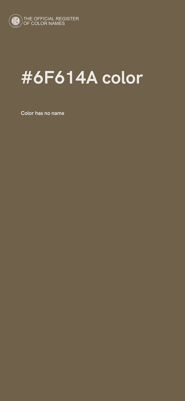 #6F614A color image