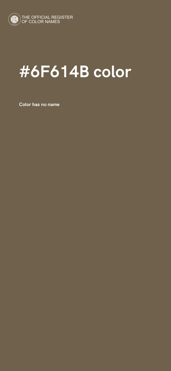 #6F614B color image