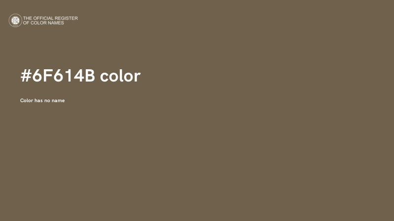 #6F614B color image