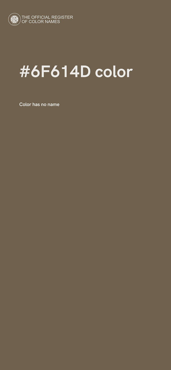 #6F614D color image