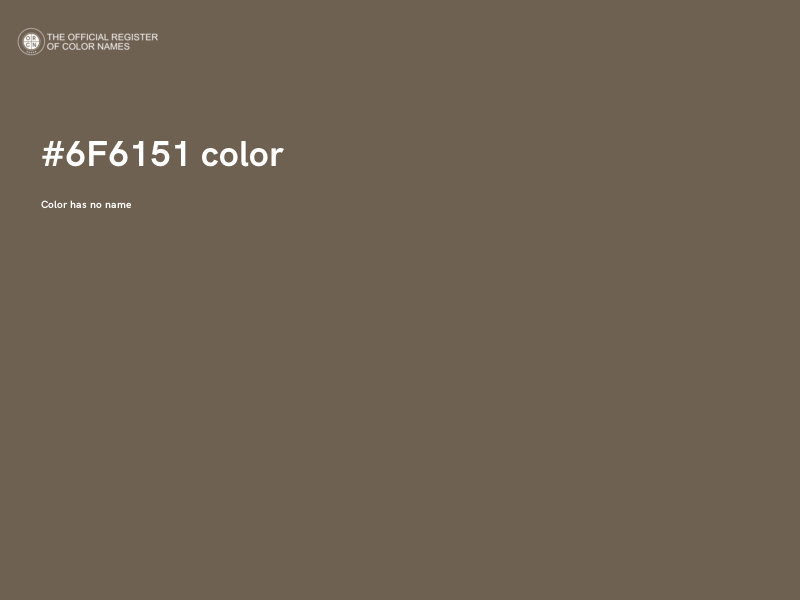 #6F6151 color image