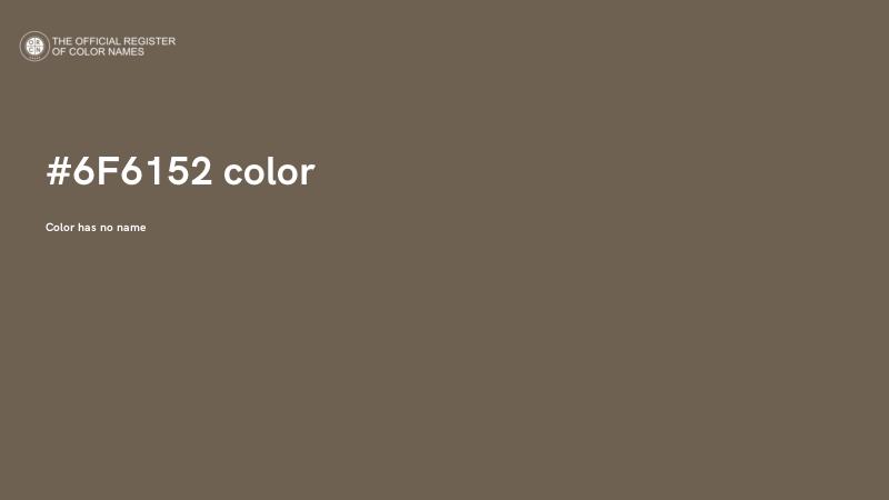 #6F6152 color image