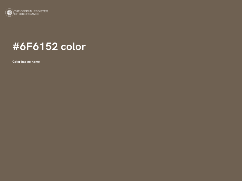 #6F6152 color image