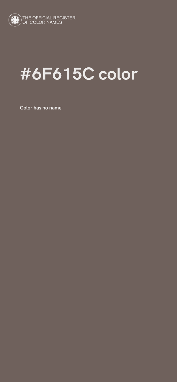 #6F615C color image
