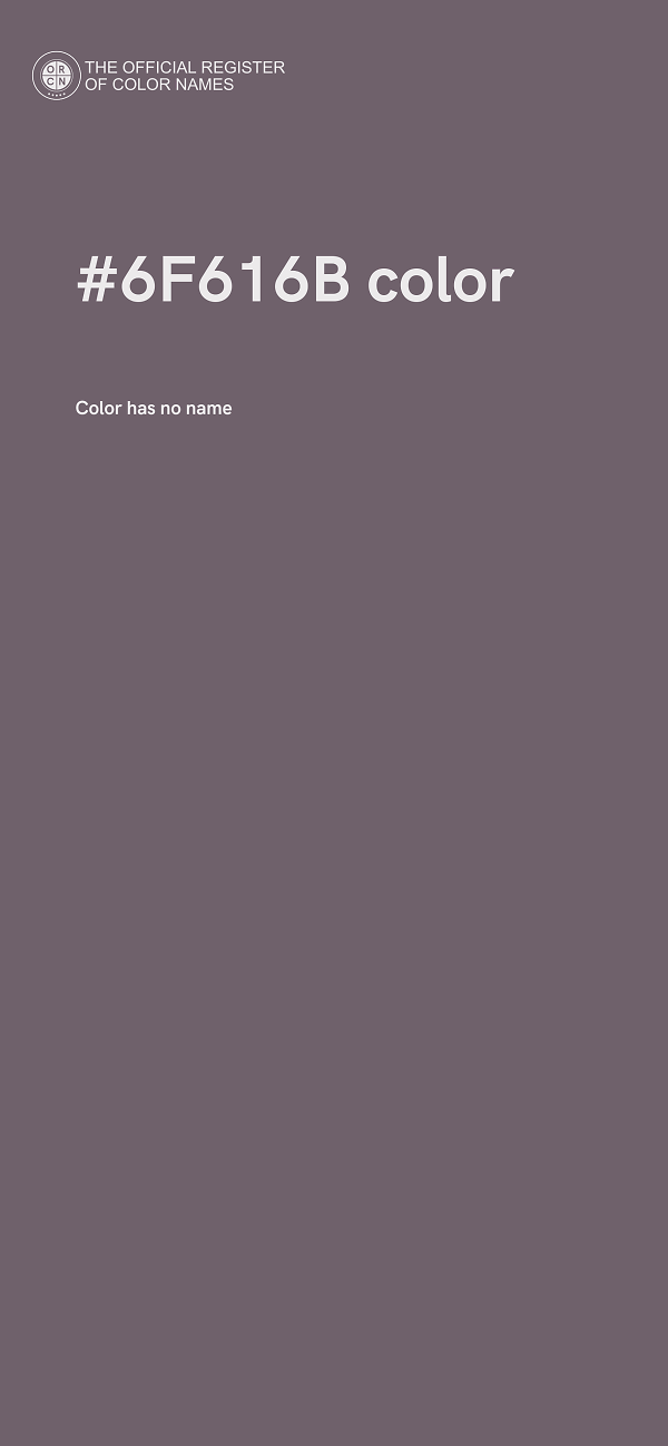 #6F616B color image
