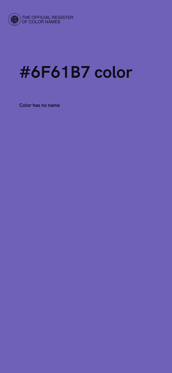 #6F61B7 color image