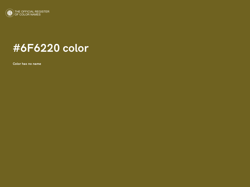 #6F6220 color image