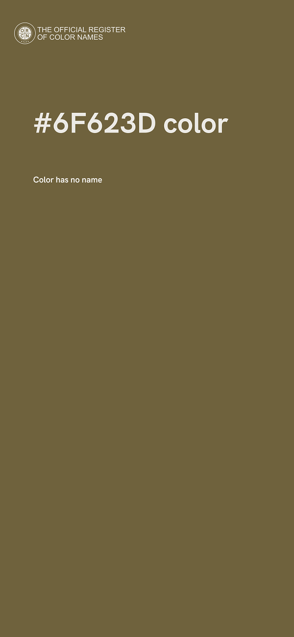 #6F623D color image