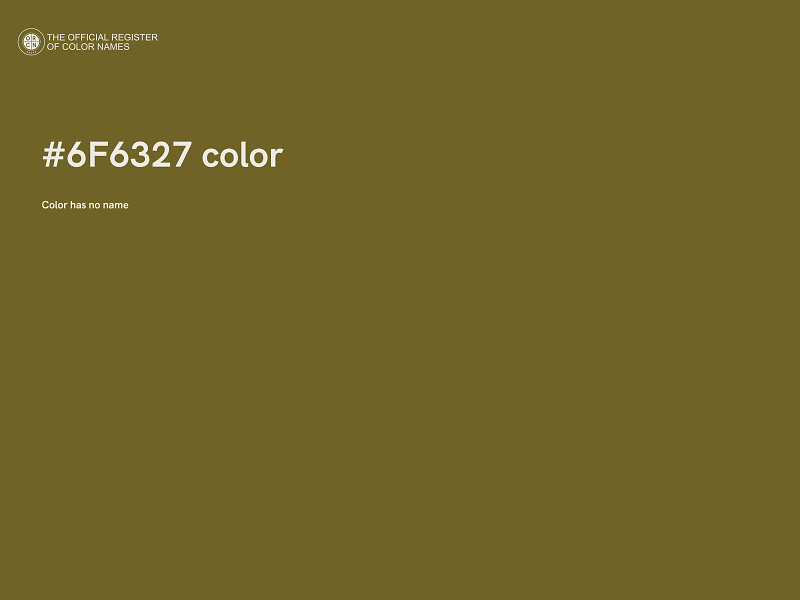 #6F6327 color image