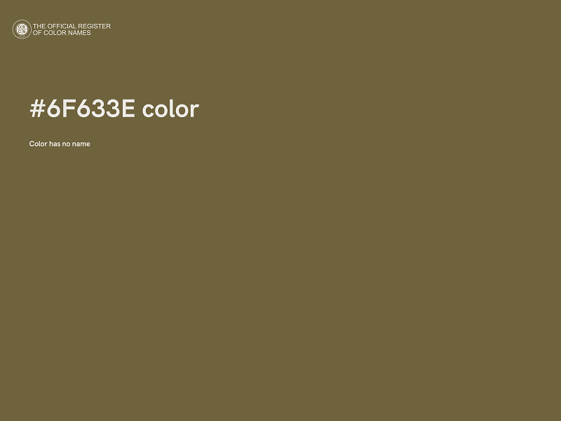 #6F633E color image