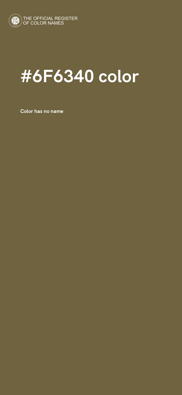 #6F6340 color image