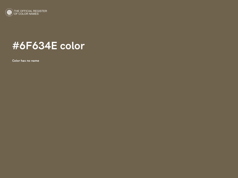 #6F634E color image