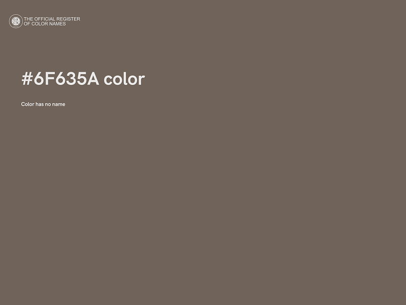 #6F635A color image