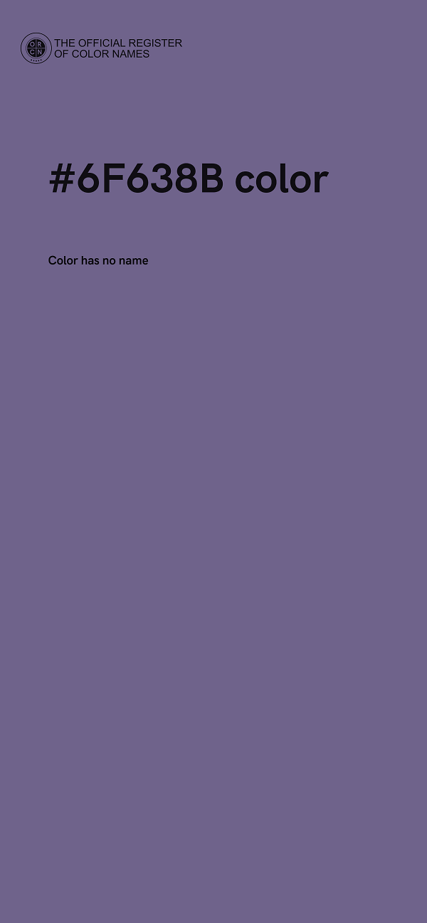 #6F638B color image