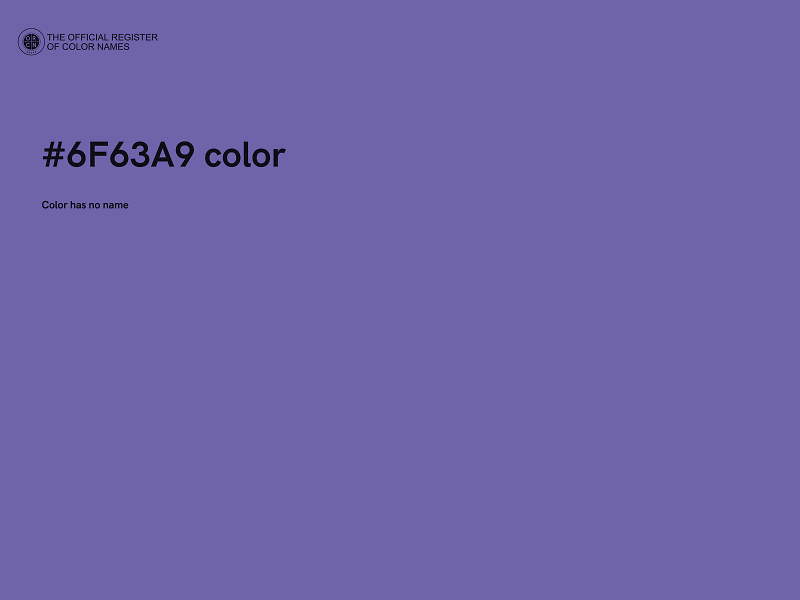 #6F63A9 color image