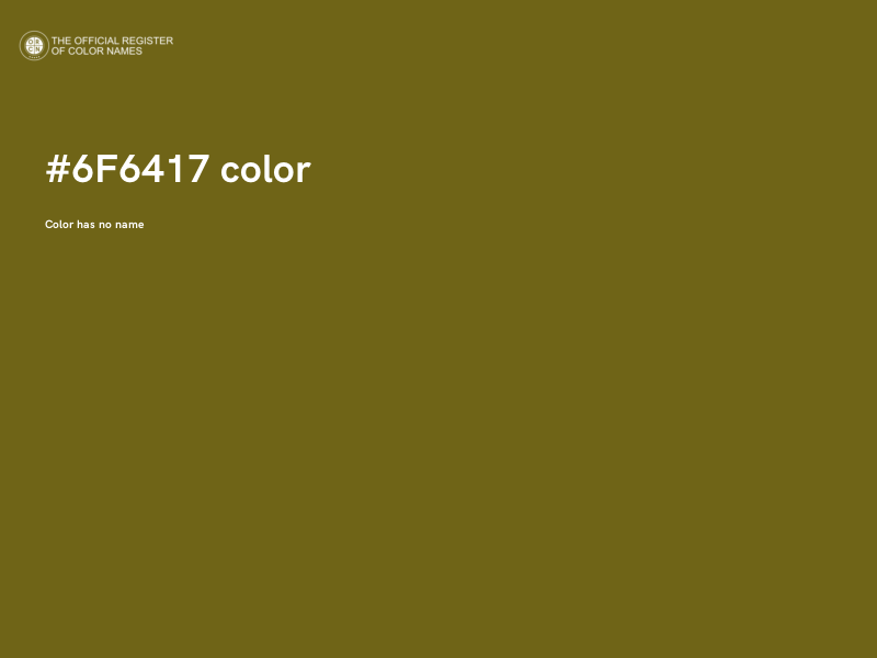 #6F6417 color image