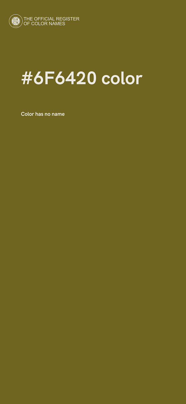 #6F6420 color image