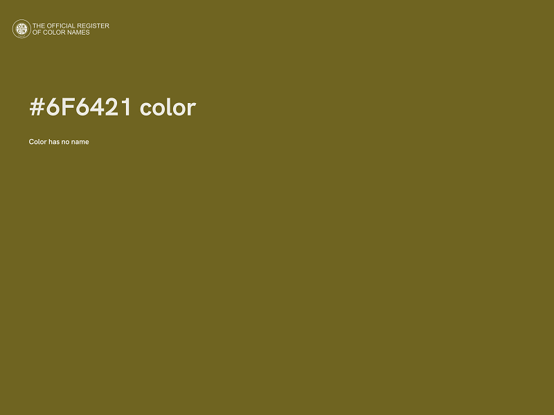 #6F6421 color image