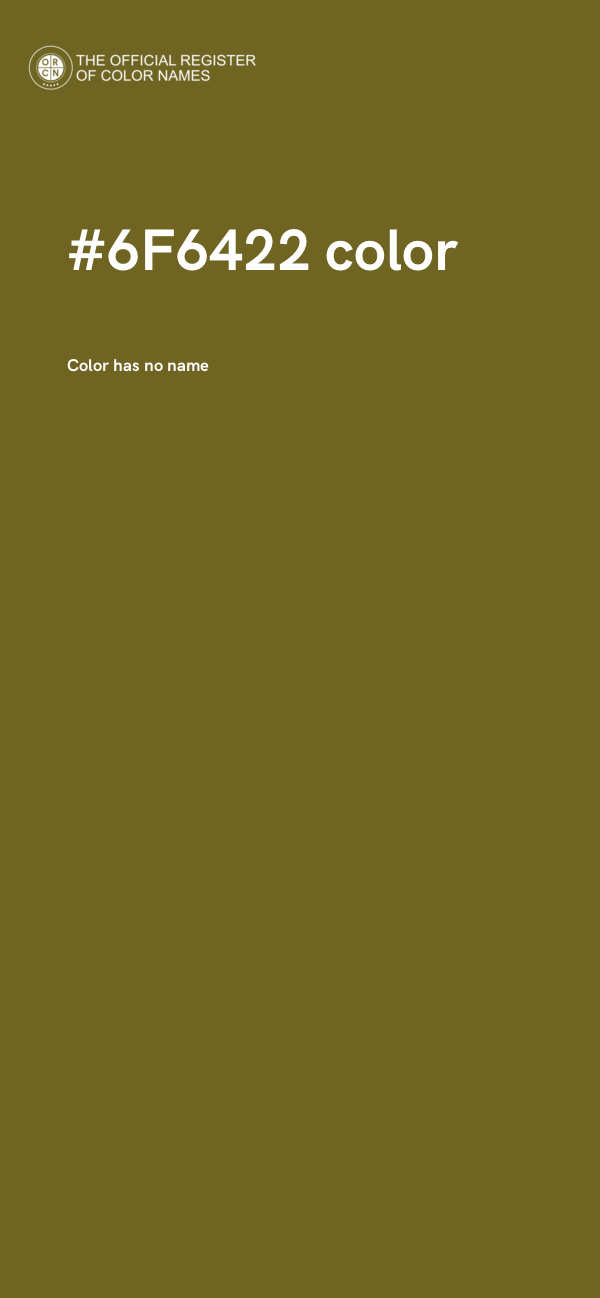 #6F6422 color image