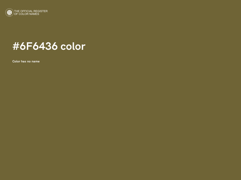 #6F6436 color image
