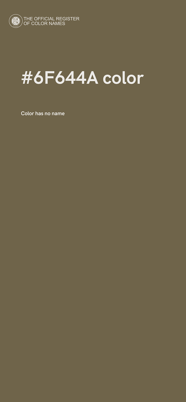 #6F644A color image