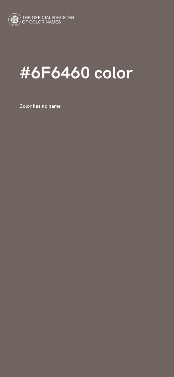 #6F6460 color image