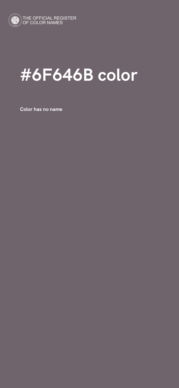 #6F646B color image