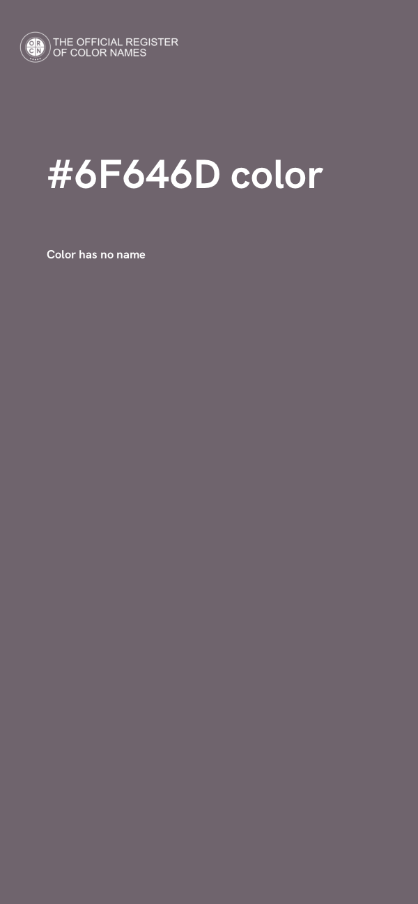 #6F646D color image
