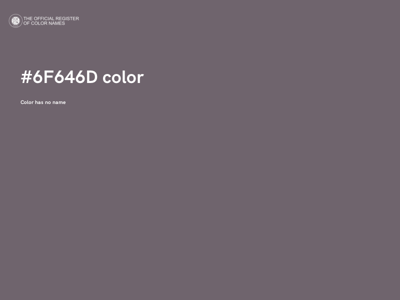#6F646D color image