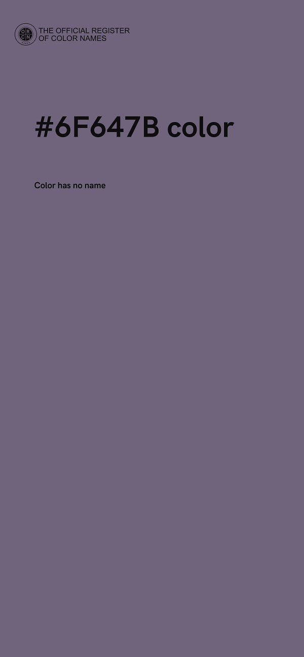 #6F647B color image