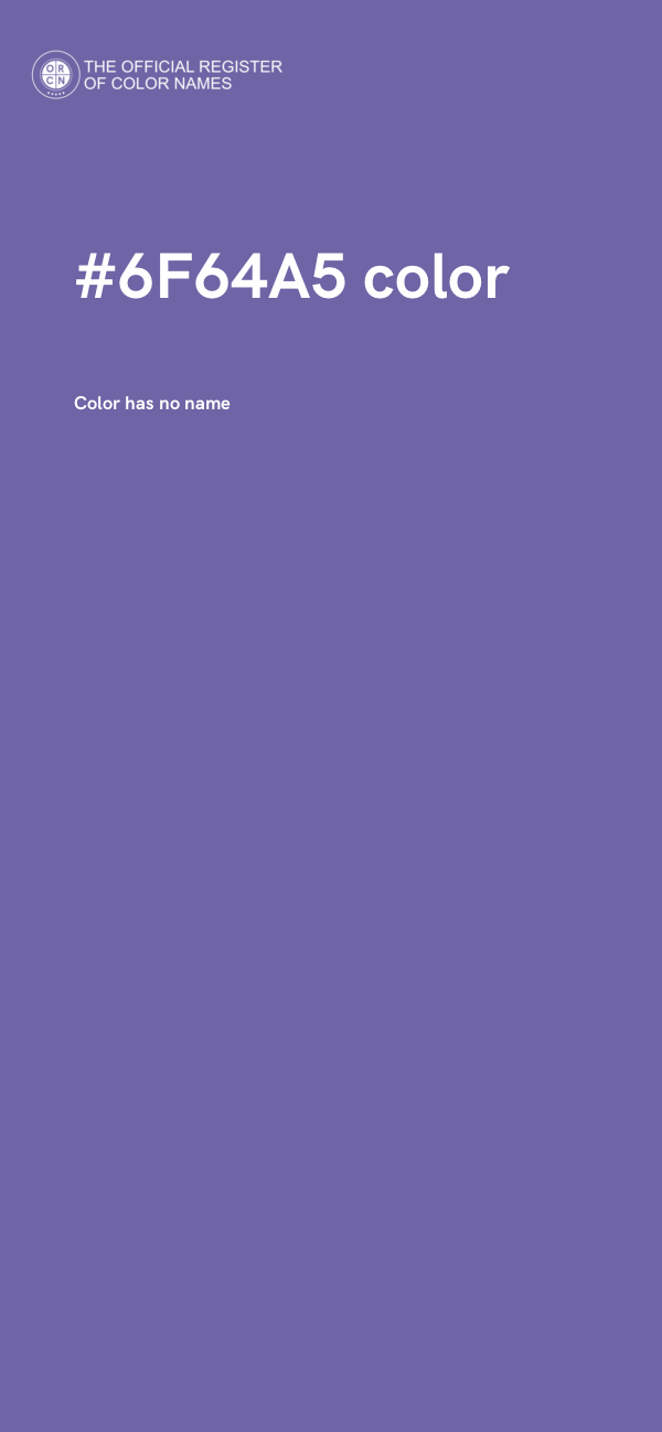 #6F64A5 color image