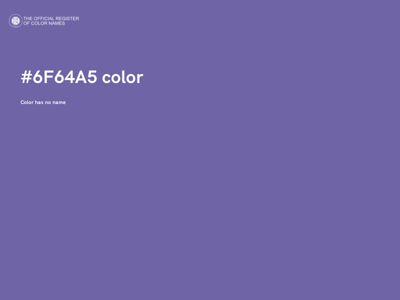 #6F64A5 color image