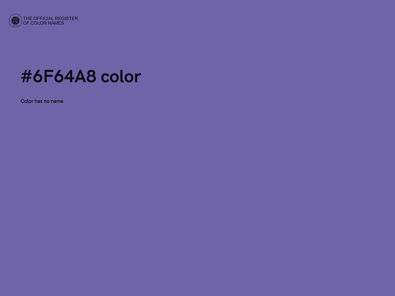 #6F64A8 color image