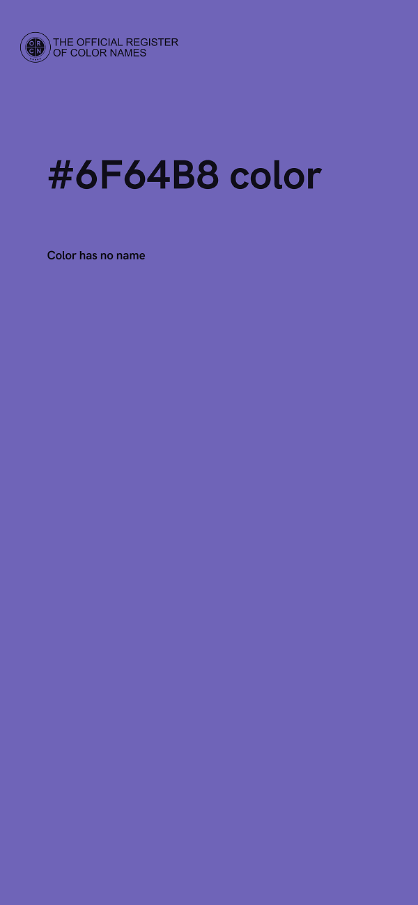 #6F64B8 color image