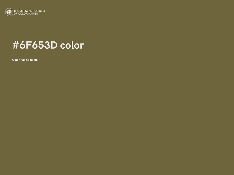 #6F653D color image