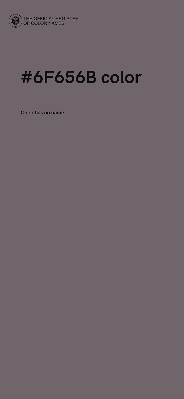 #6F656B color image