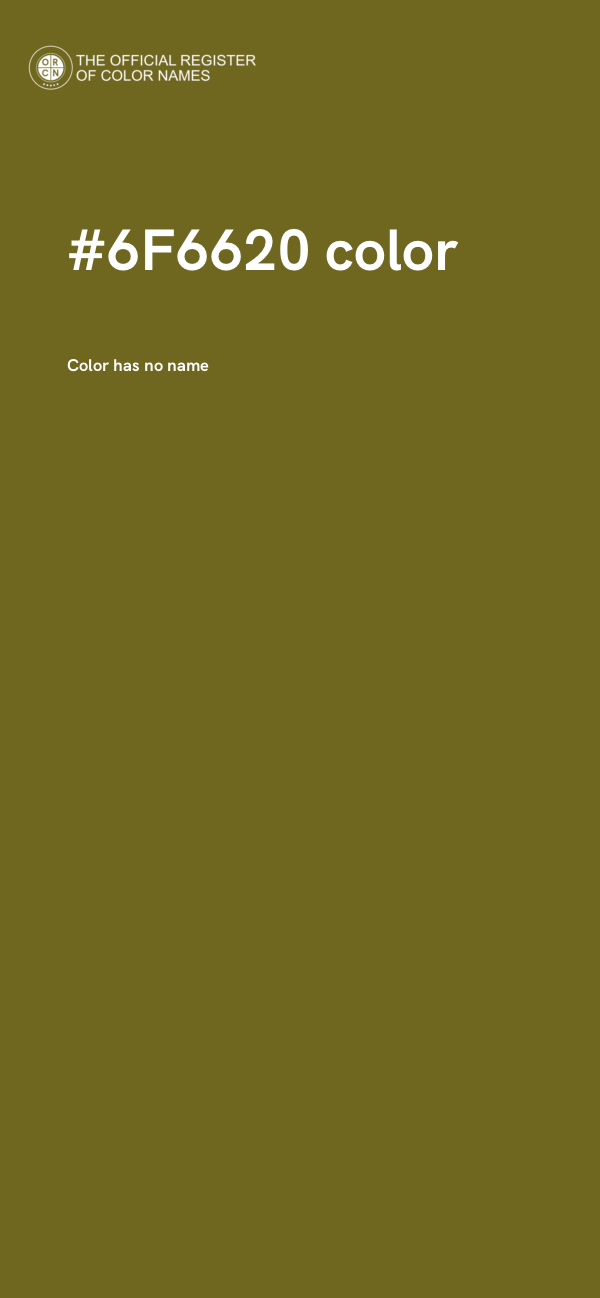 #6F6620 color image