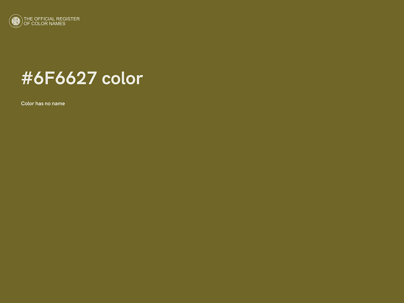 #6F6627 color image