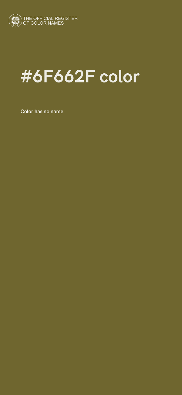 #6F662F color image