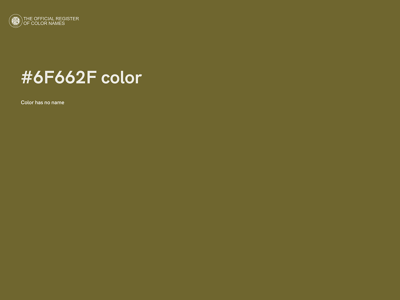 #6F662F color image