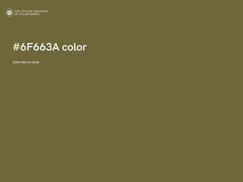 #6F663A color image